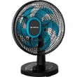 Ventilador de Mesa Cadence Refresh Turbo Pro 6 Pás Preto e Azul VTR420 220V